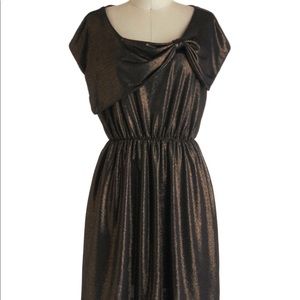 MODCLOTH Friends and Alloys gold/black dress